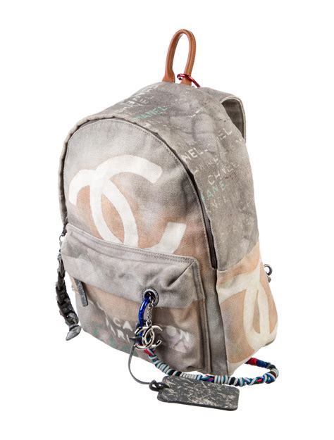 chanel canvas graffiti backpack|chanel graffiti etoile backpack.